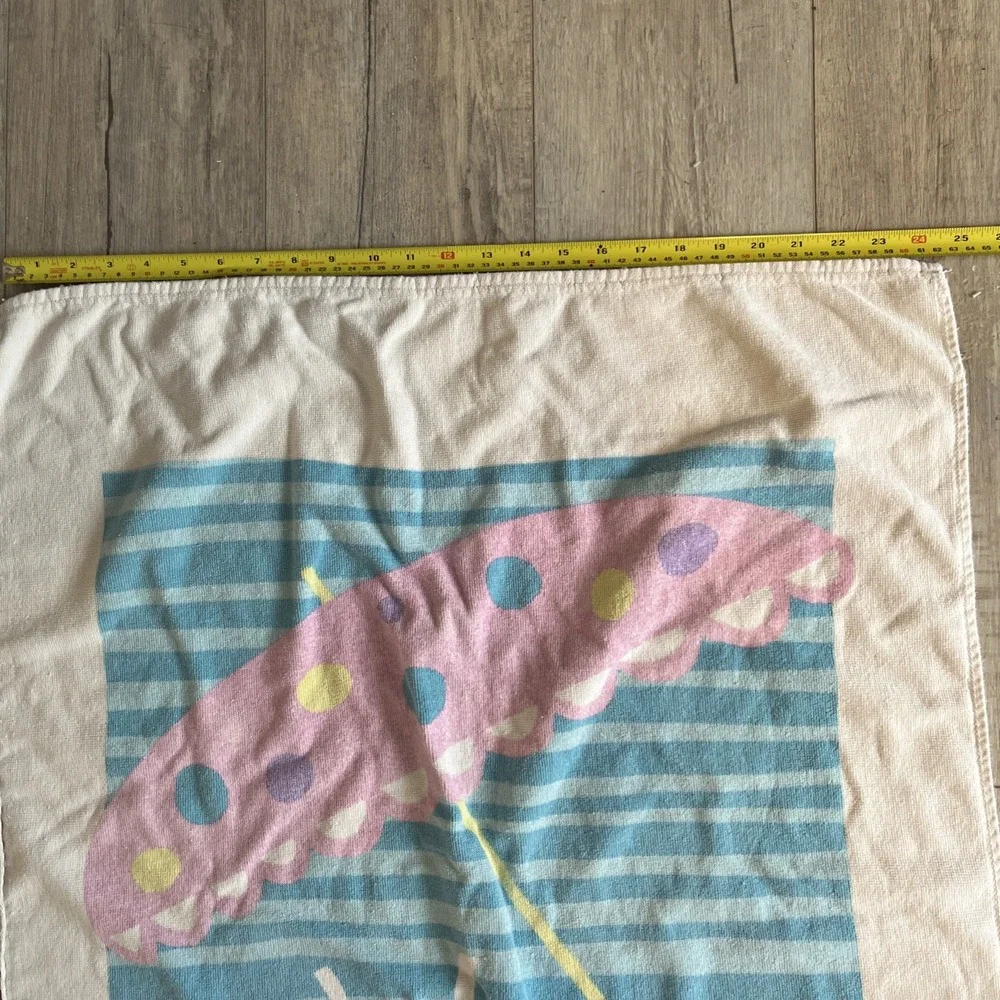 Barbie Beach Towel Girl Swimsuit Mattel  2000 Vintage 24x50